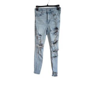 American Eagle Women's Size 2 Destroyed Blue Jean